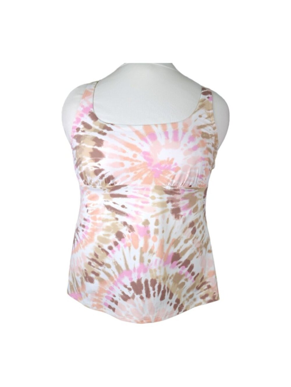 Lands End Tankini Swim Top Size 12 Square Neck Underwire Bra Swimsuit New - Picture 10 of 10